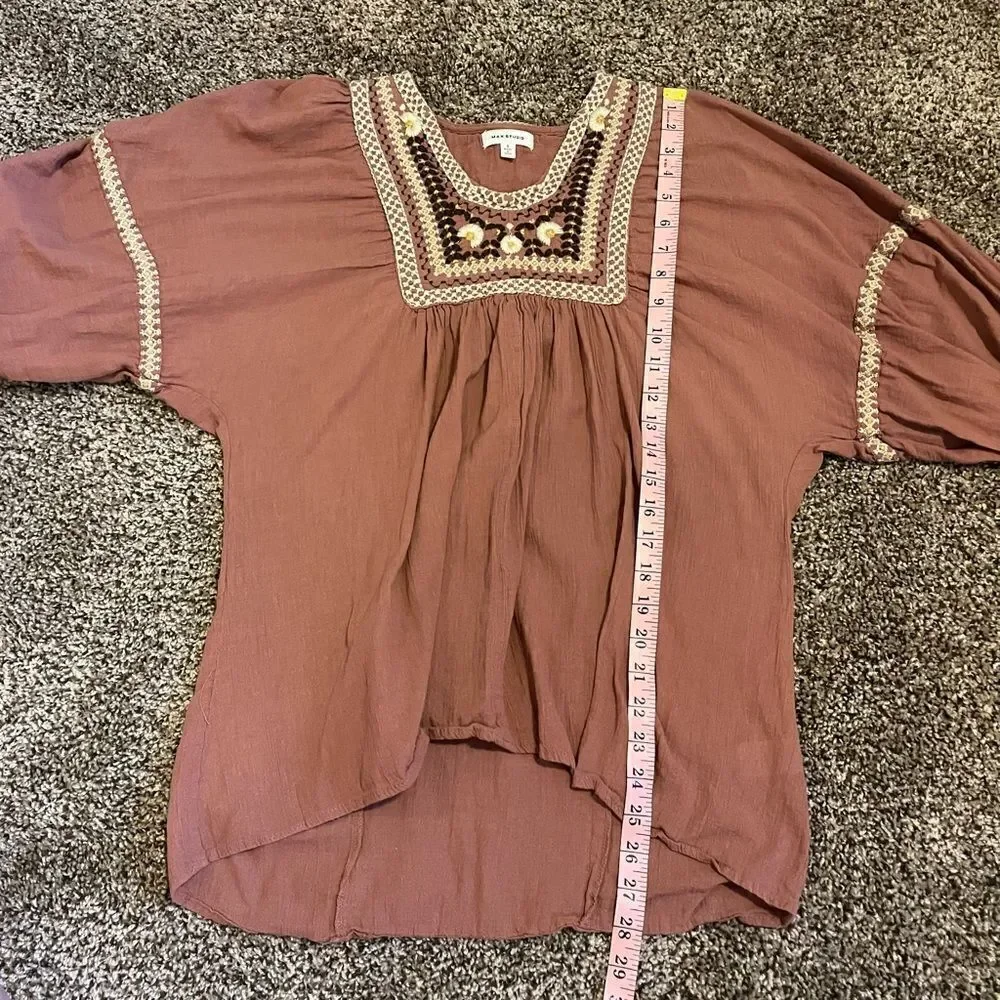 Max Studio Boho Printed Top - Picture 11 of 11